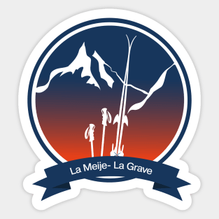 La Meije 3984m La Grave leewarddesign Sticker